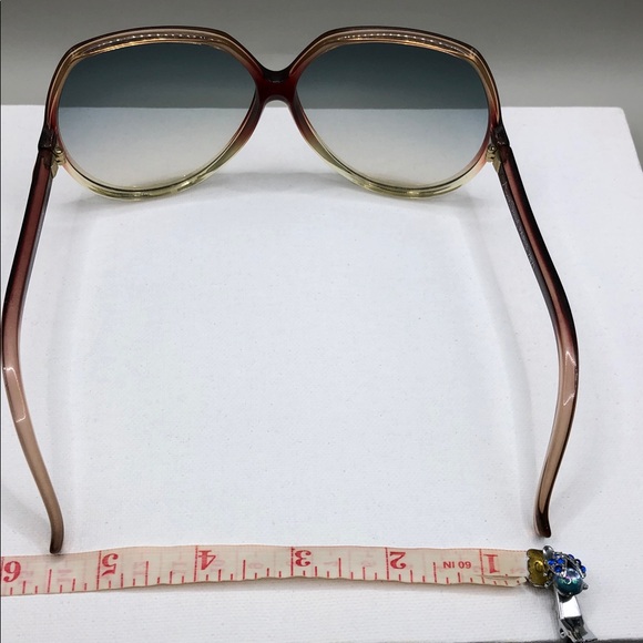 Annie Saral Paris France Vintage Retro Designer Sunglasses Oversized Ombre - Picture 4 of 14